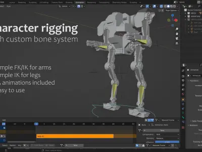 Mech  01 - Hornet Low-poly 3D model