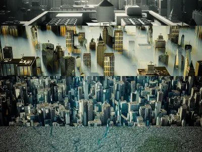 City Kitbash 3D model