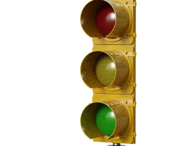 Traffic Light 09 Low-poly 3D model