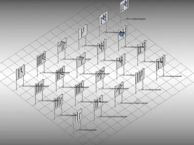 Trennungs Aufweitungs Zusammenfuehrungs-Tafeln Low-poly 3D model