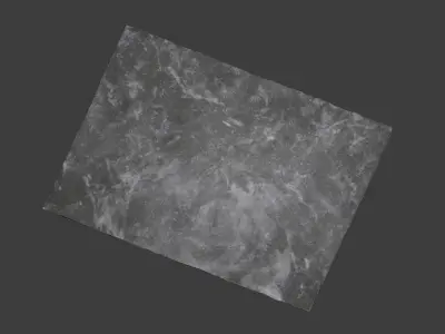 Slate plate Low-poly 3D model