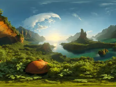 HDRI Alien Worlds Low-poly 3D model