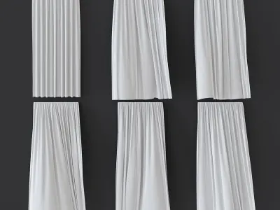 Curtain in the wind 3 3D model