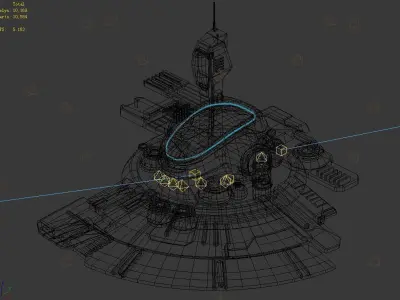 Machinery - Spacecraft - Functional Objects 01 3D model
