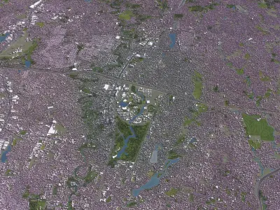 Depok - 3D City Model Low-poly 3D model