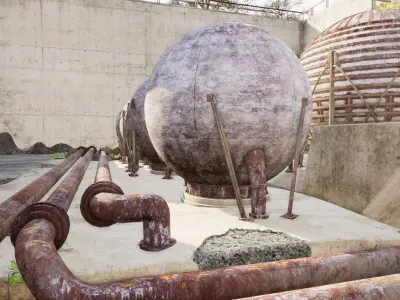 Abandoned factories 3D model