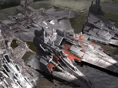 Stealth Assassin Cruise Ship 6 designs  3D model