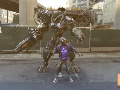 Sci fi Character 010 Omar And Defender Low-poly 3D model