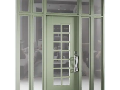 Modern entrance door 006 3D model