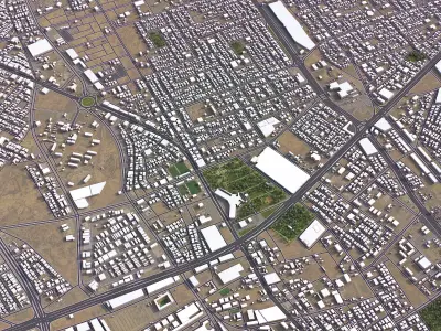 Buraydah - City 3D Model Low-poly 3D model