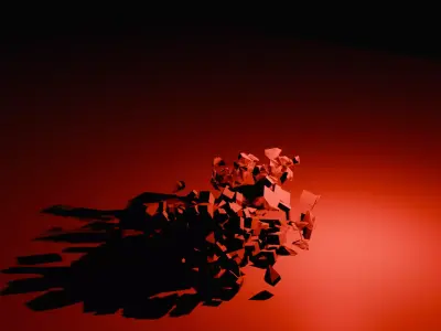 Crimson Detonation Low-poly 3D model