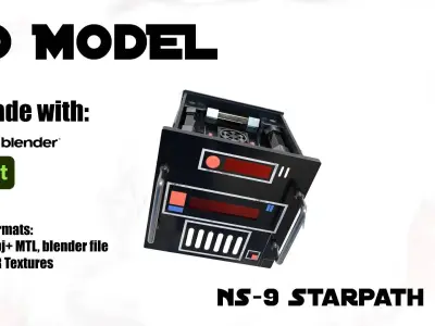 Imperial NS9 Starpath unit Low-poly 3D model