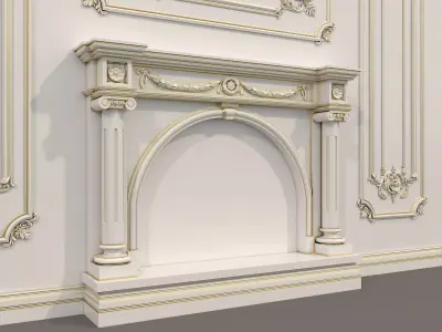 Wall Molding in Classic French style 35 3D model