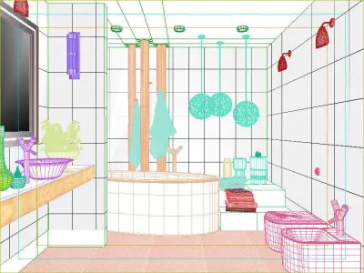 Bathroom Scene 03 3D model