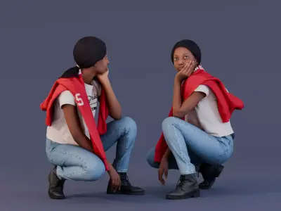 Casual Crouch 3D model