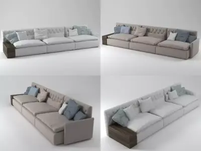 Dominio four different sofas 3D model