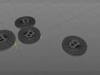 Bitcoin 3D Model coin 3D model