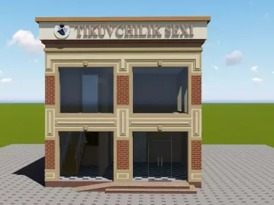 Sewing shop uzbek chevarxona 3D model