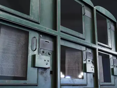 Vintage Newspaper Vending Machines Low-poly 3D model