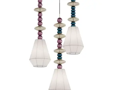 BON BON Glass pendant lamp By Sylcom Low-poly 3D model