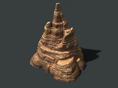 Red Rock Sandstone Pbr Collection Low-poly 3D model