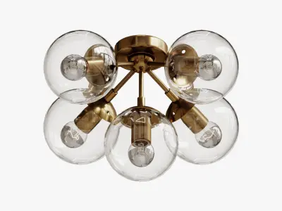 CEILING LIGHT MODO 5 BRASS COLOR DESIGNED 3D model