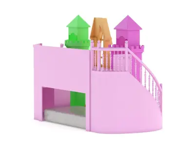 Castle Bed Kid Room 3D model