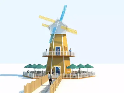 Windmill Cafe 3D model