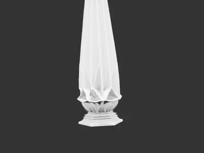 Fantasy Crystal Obelisk for 3D print Low-poly 3D model