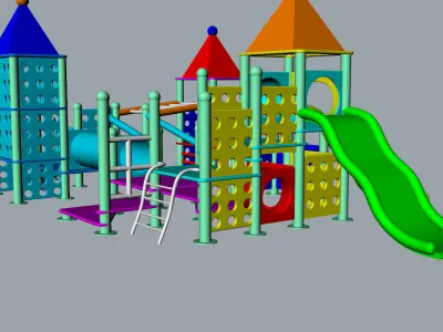 Children playground 3D Model 3D print model
