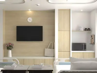Modern Hospital Accomapanying Room 3D model