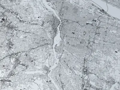 Portland Road Network and Streets 3D model