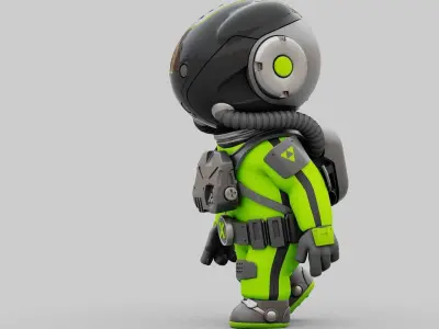 TOON  ASTRONAUT K-2000  RIGGED 3D model
