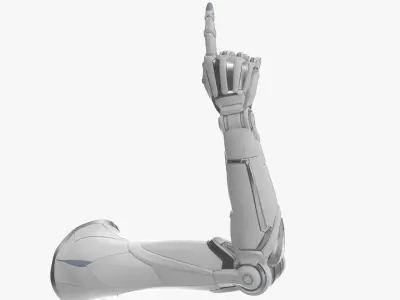 Cyborg hand points finger 3D model