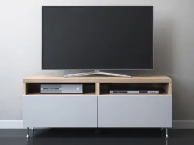 BESTA TV unit with drawers 3D model