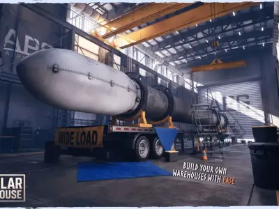 Modular Warehouse Low-poly 3D model