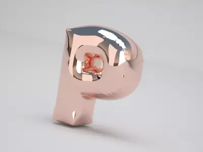 P Balloon Copper 3D model