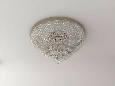 Candelabro Bronce con aplicaciones de cristal 3D model