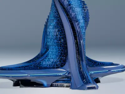 sci-fi architecture 3D model