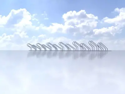 Bicycle Bracket Parker Version 2 Low-poly 3D model