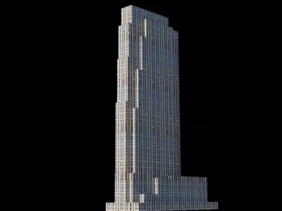 30 Rockerfeller Plaza - NYC Low-poly 3D model