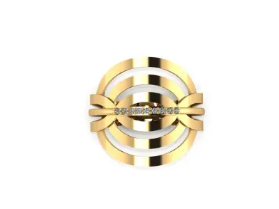 Jewelry ring and earring set 3D print model