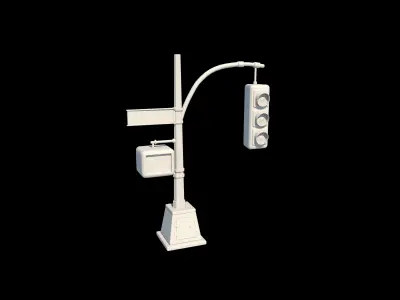 street props Low-poly 3D model