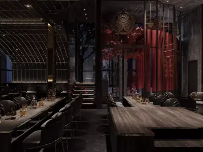 night club  interior 3D model