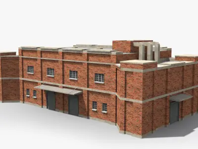 Factory xx4 Low-poly 3D model