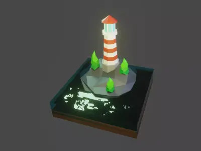 Lighthouse Free low-poly 3D model