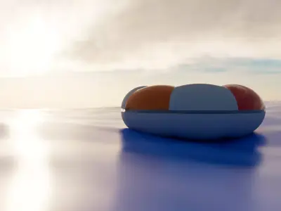 Buoy Animation float on water  3D model