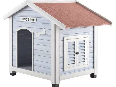 Wood Dog House 3D model