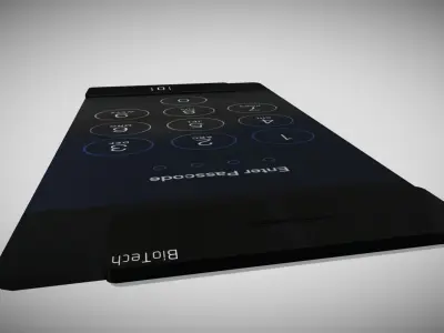 Sci-fi Clear Phone Low-poly 3D model