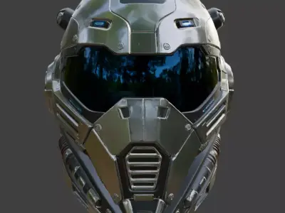 SciFi Helmet 3D model